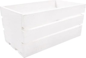 Kis Fehér Fából Készült Virág- És Gyógynövénytartó Doboz 30x18x15 cm