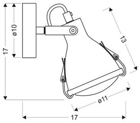 Fali spotlámpa CRODO 1xE14/40W/230V