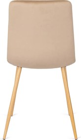 Szék bézs színben, bársony kárpittal FREDY