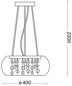 Ideal Lux - Csillár zsinóron AUDI 5xG9/40W/230V füstös
