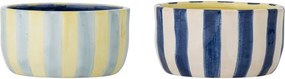 Sárga-kék kerámia tálka szett 4 db-os 300 ml Phoenix – Bloomingville