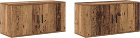 vidaXL Fali TV szekrény szett 2 pcs Öreg fa 80 x 34,5 x 40 cm Faanyag