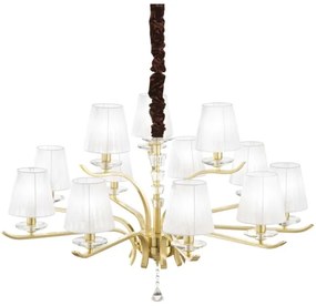 Ideal Lux - Csillár láncon PEGASO 12xE14/28W/230V átm. 102 cm arany