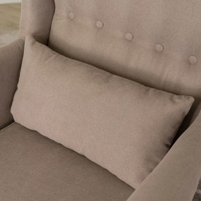 Fotel Wypoczynkowy EVAN 2 z Podnóżkiem Beżowy