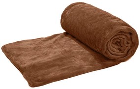 Barna mikroplüss pléd VIOLET, 150x200 cm