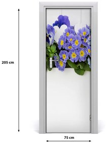 Ajtóposzter lila virágok 85x205 cm