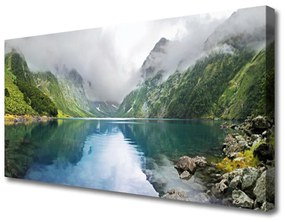 Vászonkép Mountain Lake Landscape 120x60 cm