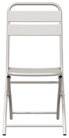 Összecsukható Kerti Székek 2 db Bézs 42x52x82 cm Porszórt Acél