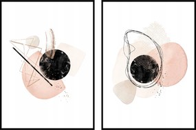 Boho stílusú grafikák poszter diptikus minták 2x 21x30