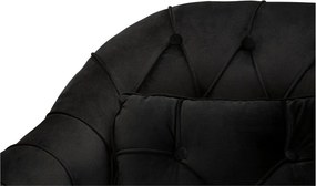 Fekete bársony kanapé 130 cm Budapest – Mauro Ferretti