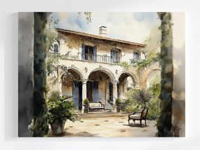 Poszter Ház Villa Kúria Udvar Terasz Olaszország 80x60