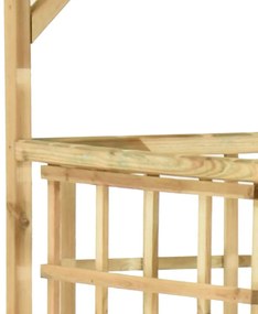impregnált fenyőfa kerti pergola 3 szemeteskukához
