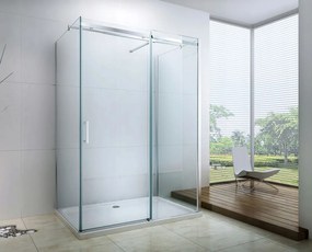 Mexen Omega 3 falas zuhanykabin 150x90cm, 8mm üveg, króm profil-átlátszó üveg, 825-150-090-03-00