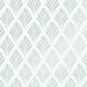 Kék Tapéta Flizelin Levelek Artdeco Minta