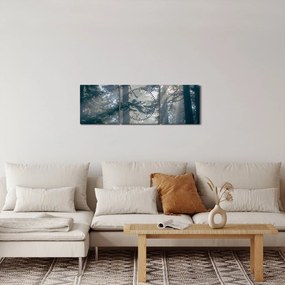 Fák képe a ragyogó nappal (órával) (90x30 cm)