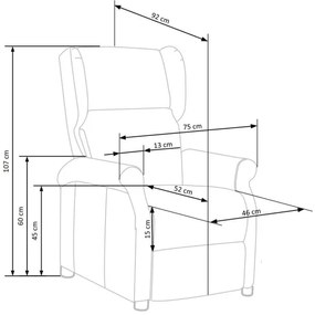 RELAXA állítható fotel, zöld