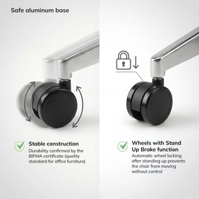 Ergonomikus irodai szék szürke hálós VECTOR