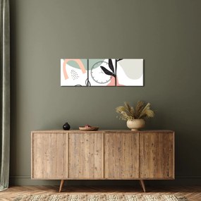 Kép - Virágok vázában N⁰3 (órával) (90x30 cm)