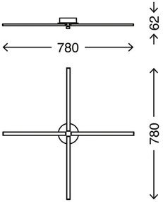 Briloner 3181-049 - LED Felületre szerelhető csillár GO 4xLED/5W/230V