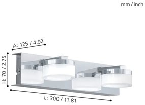 Eglo 94652 - ROMENDO LED fürdőszobai fali lámpa 2x4,5W IP44 230V