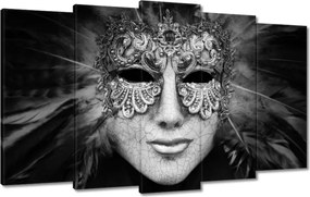 Vászonkép 100x60 Velencei maszk szürke