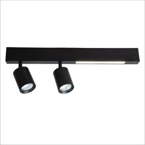 LED Spotlámpa MAGNET LED/5W/230V + 2xGU10/60W 3000/4000K fekete