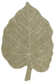 Khaki mosható kézi szövésű pamut gyerek szőnyeg 120x180 cm Monstera Olive – Lorena Canals