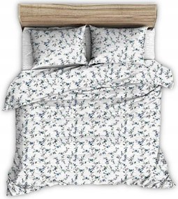 Ágyneműhuzat kéregből 180x200 fehér kék gallyak