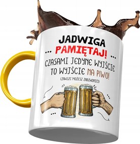 Sárga Bögre Hedvig Feleség Barátnőjének Ajándék Nyomtatott Fotóval