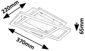 Rabalux 71380 - LED mennyezeti lámpa ELLINOR LED/24W/230V 3000K
