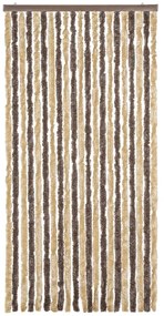 sötétbarna és bézs zsenília rovarfüggöny 90 x 220 cm