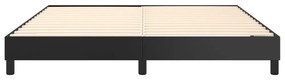 fekete műbőr rugós ágykeret 160x200 cm