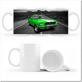 Fényképes bögre Lime Ford Mustang