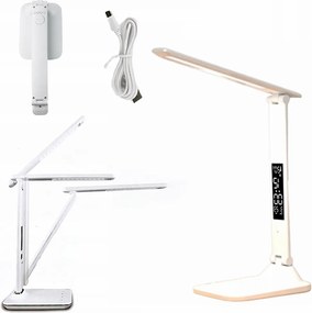 Érintőképernyős Asztali Lámpa Led Óra Hőmérő Olvasás Tanulás Munka