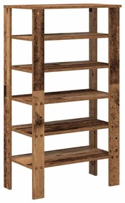 antik fa szerelt fa cipőtartó 61x32x105 cm