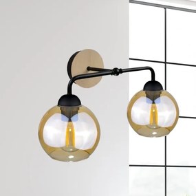 Fali lámpa MELLE WOOD 2xE27/60W/230V