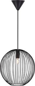 Nordlux - BERONI függeszték kábellel, 1x E27/60W/230V, fekete, Ø 35 cm