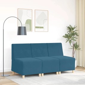 kék bársony kanapéfotel 55 cm