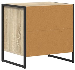 vidaXL Éjjeli asztal fiókkal Sonoma 50 x 39,5 x 50 cm Faanyag