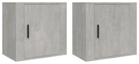 2 db betonszürke falra szerelhető éjjeliszekrény 50x30x47 cm