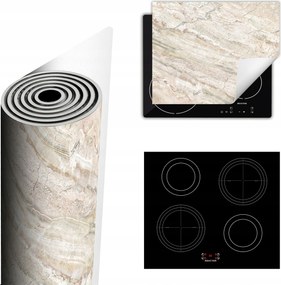 Tűzhelyvédő Szőnyeg Több Helyet Biztosít 60x52 bézs márvány