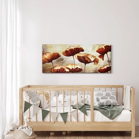 Piros virágok képe (120x50 cm)