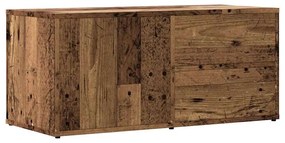 antik fa színű szerelt fa TV-szekrény 80x34x35,5 cm