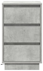 Éjjeli Szekrény LED világítással Beton Szürke 39x34.5x65 cm Szerelt Fa