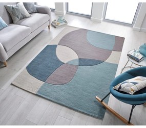 Kék-bézs gyapjú szőnyeg 230x160 cm Glow - Flair Rugs