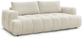 Bézs kinyitható-tárolóhelyes kanapé 251 cm Fuji – Bobochic Paris