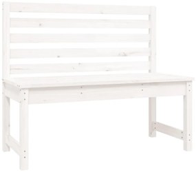 fehér tömör fenyőfa kerti pad 109 cm