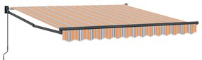 Manuálisan Behúzható Napellenző Többszínű Csík 350x250 cm