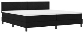 Box Spring Ágy Matraccal Fekete 200x200 cm Szövet