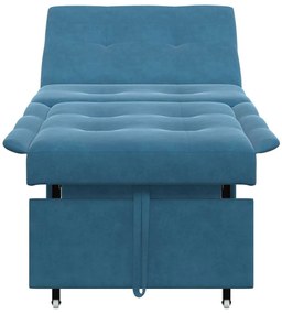 Kanapéágy Kék 67 x 194 x 38 cm Bársony